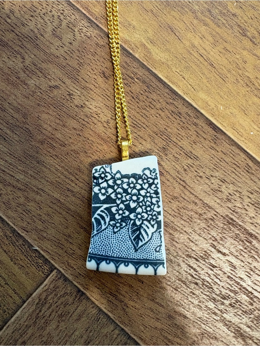 Handmade Broken Plate Necklace